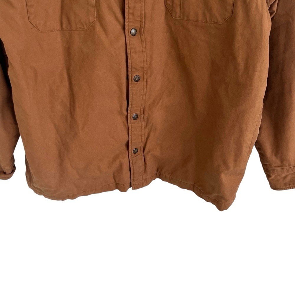 Dickies Tan Quilted Hooded Shirt Jacket XL - Picture 4 of 11